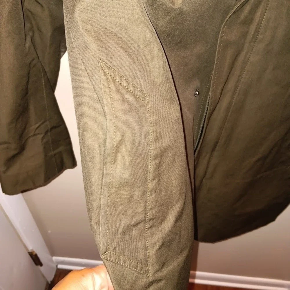 Banana Republic Mens Olive Green Cotton Blend Utility Jacket Size Medium‎